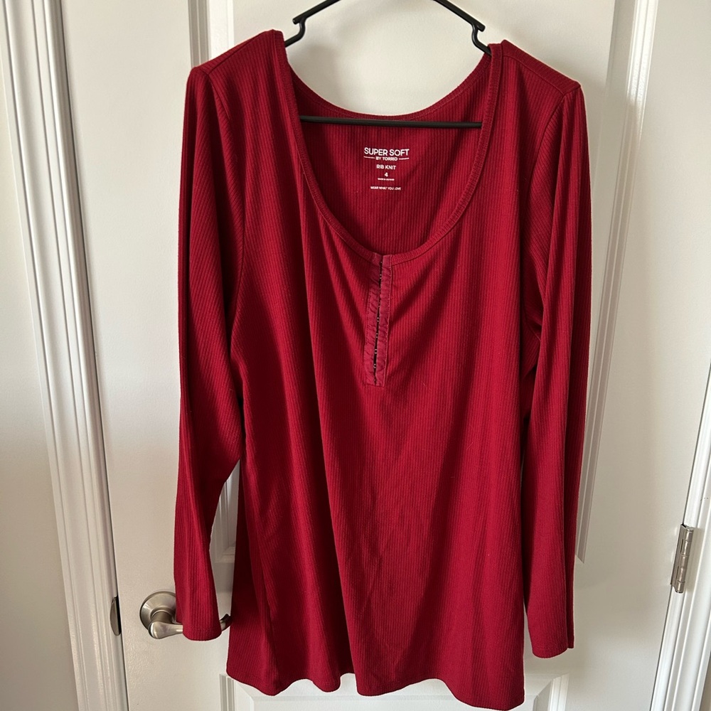 Super Soft Burgundy Long Sleeve Top